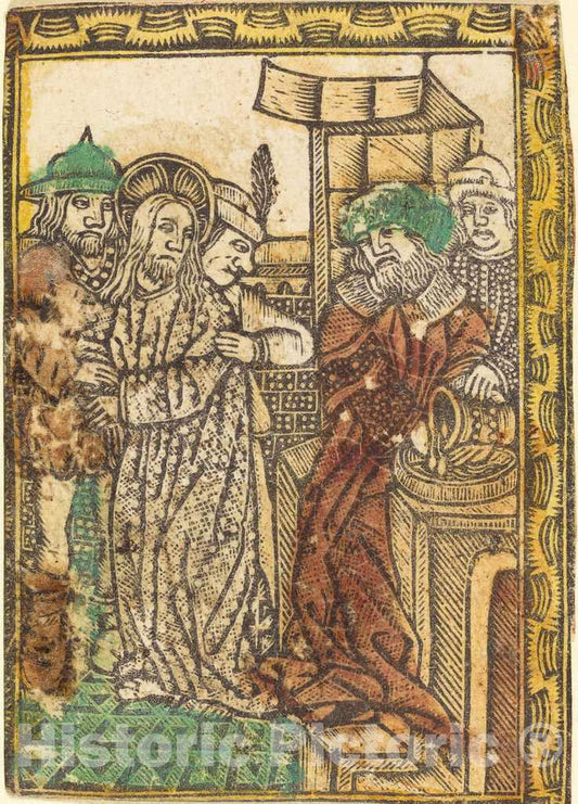 Art Print : Pilate Washing His Hands, c.1475 - Vintage Wall Art