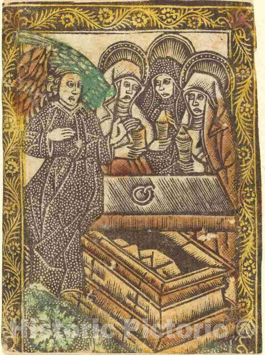 Art Print : The Three Maries at The Tomb, c.1470 - Vintage Wall Art