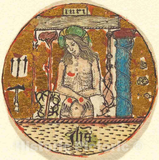 Art Print : Christ as The Man of Sorrows, c.1455 - Vintage Wall Art