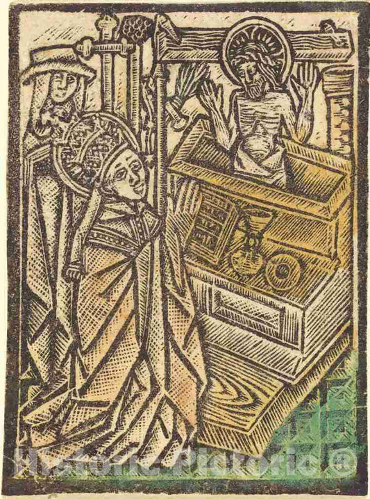 Art Print : Aachen Madonna, Saint Gregory, c. 1480 - Vintage Wall Art