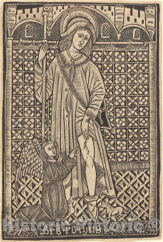 Art Print : Cologne Arms, Saint Roche, 1480 or After - Vintage Wall Art