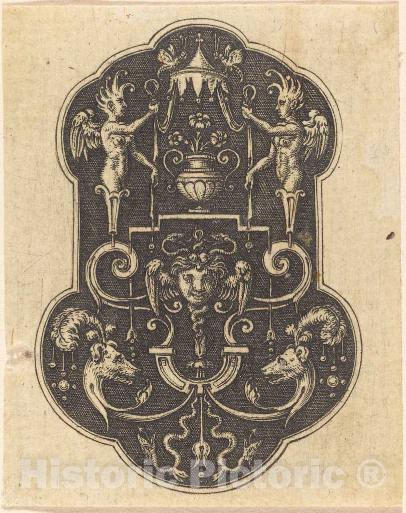 Art Print : Etienne Delaune, Head of Medusa - Vintage Wall Art