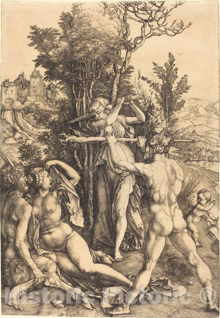 Art Print : Albrecht DÃ¼rer, Hercules at The Crossroad, c.1499 - Vintage Wall Art