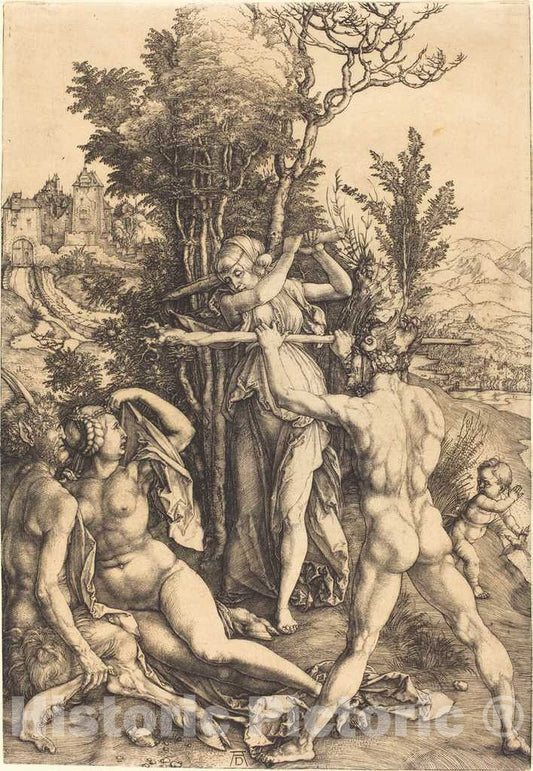 Art Print : Albrecht DÃ¼rer, Hercules at The Crossroad, c.1499 - Vintage Wall Art