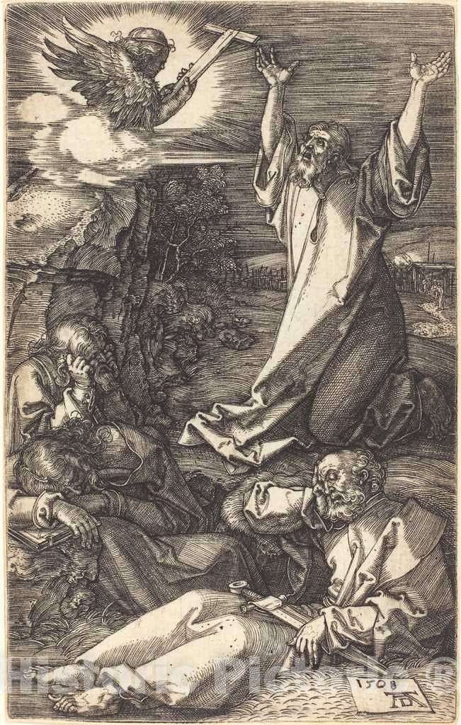 Art Print : Albrecht DÃ¼rer, Christ on The Mount of Olives, 1508 - Vintage Wall Art