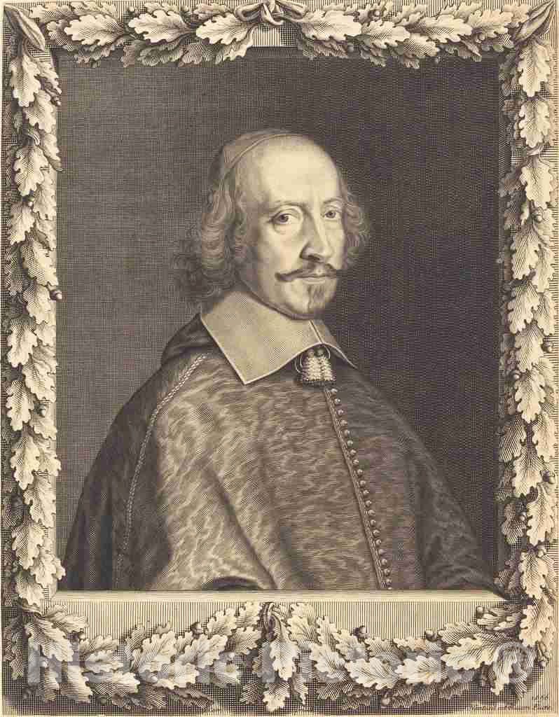 Art Print : Robert Nanteuil, Cardinal Jules Mazarin, 1656 - Vintage Wall Art