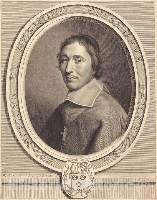 Art Print : Robert Nanteuil, Francois de Nesmond, 1663 - Vintage Wall Art