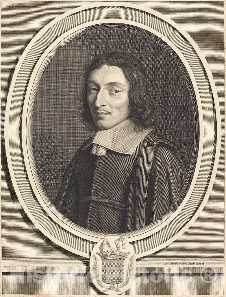 Art Print : Robert Nanteuil, Cardinal de Coislin, 1658 - Vintage Wall Art