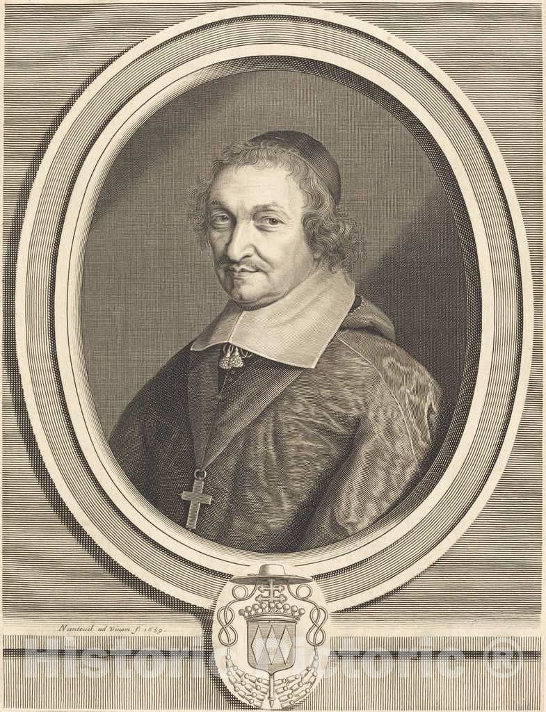 Art Print : Robert Nanteuil, Victor Bouthillier, 1659 - Vintage Wall Art