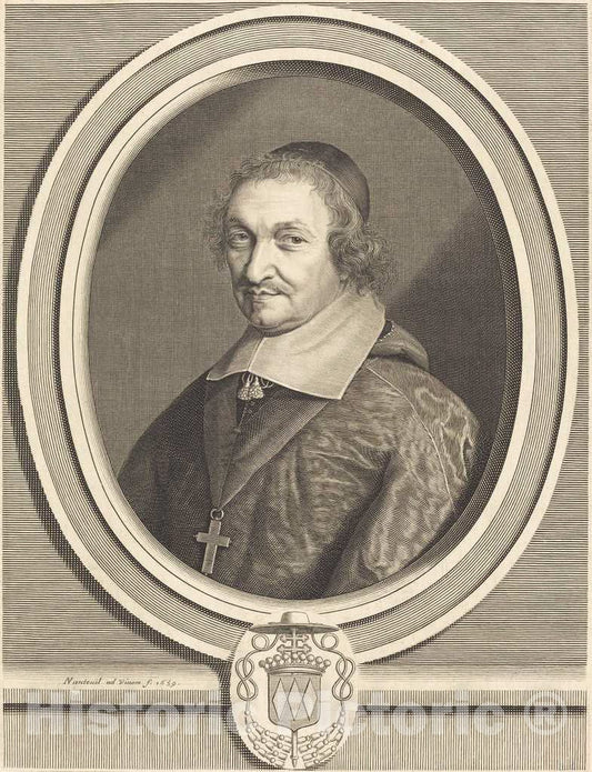 Art Print : Robert Nanteuil, Victor Bouthillier, 1659 - Vintage Wall Art