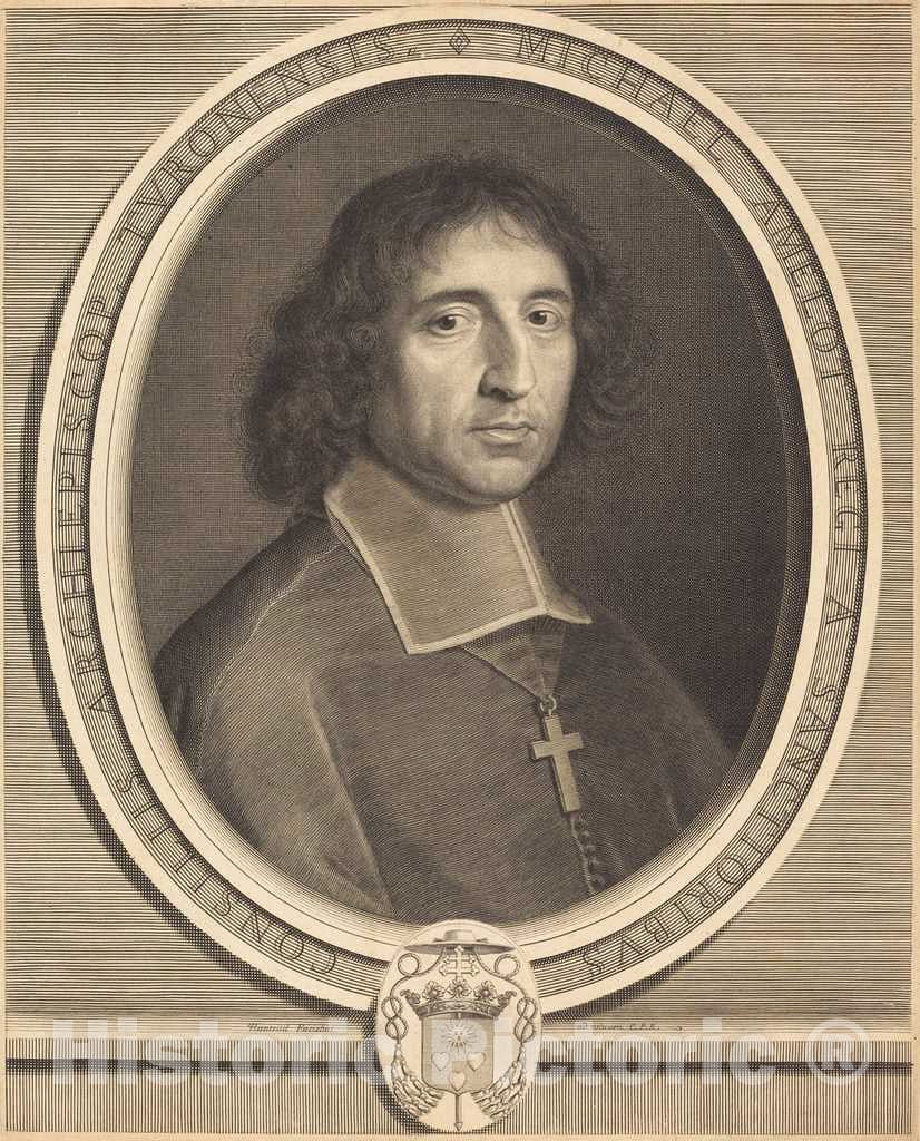 Art Print : Robert Nanteuil, Michel Amelot, 1673 - Vintage Wall Art