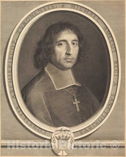 Art Print : Robert Nanteuil, Michel Amelot, 1673 - Vintage Wall Art