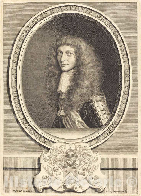 Art Print : Robert Nanteuil, Pierre Seguier, Marquis de Saint-Brisson - Vintage Wall Art
