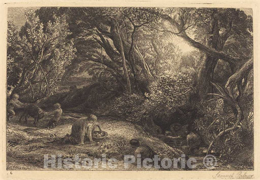 Art Print : Samuel Palmer, The Morning of Life, c.1861 - Vintage Wall Art