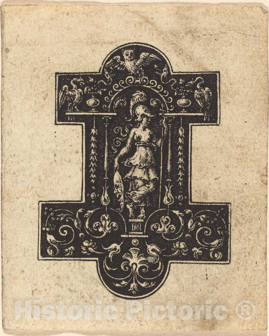 Art Print : Etienne Delaune, Minerva Standing - Vintage Wall Art