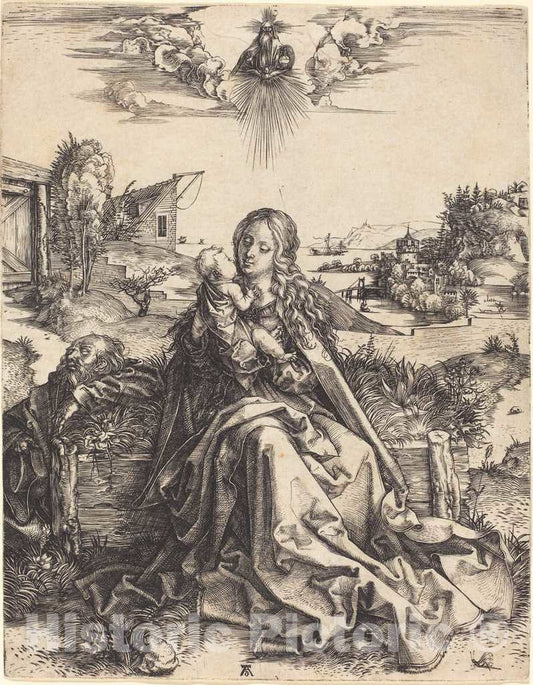 Art Print : Albrecht DÃ¼rer, The Holy Family with The Mayfly, c.1496 - Vintage Wall Art