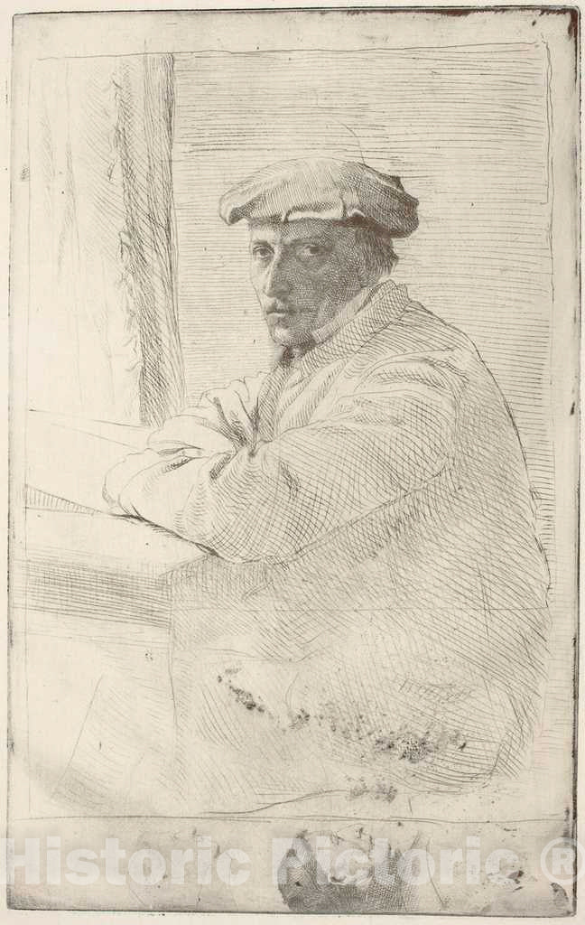 Art Print : Edgar Degas, The Engraver Joseph Tourny (Le graveur Joseph Tourny), 1857 - Vintage Wall Art