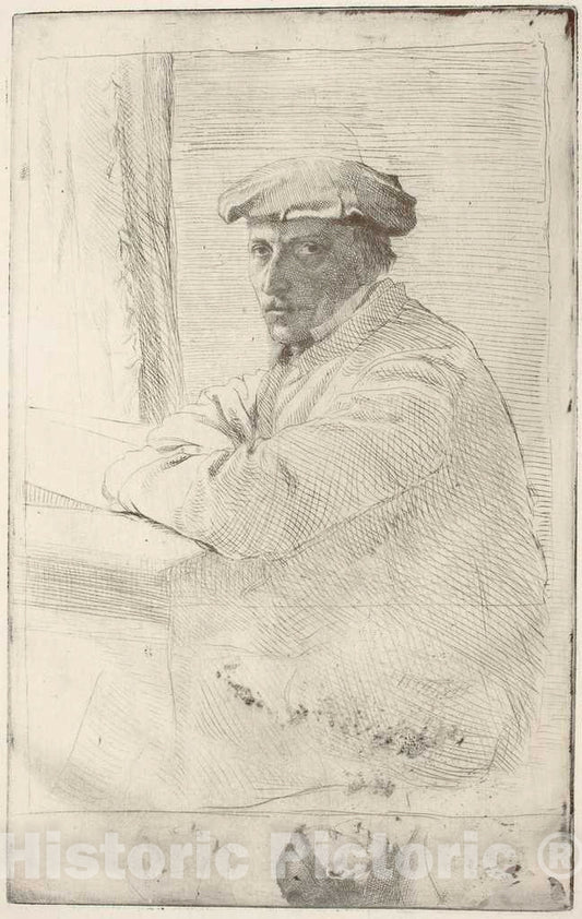 Art Print : Edgar Degas, The Engraver Joseph Tourny (Le graveur Joseph Tourny), 1857 - Vintage Wall Art