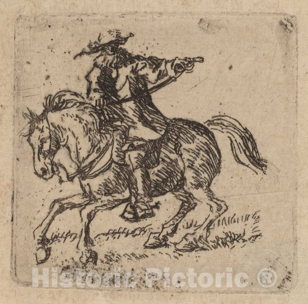 Art Print : Pieter Van Laer, Horseman - Vintage Wall Art