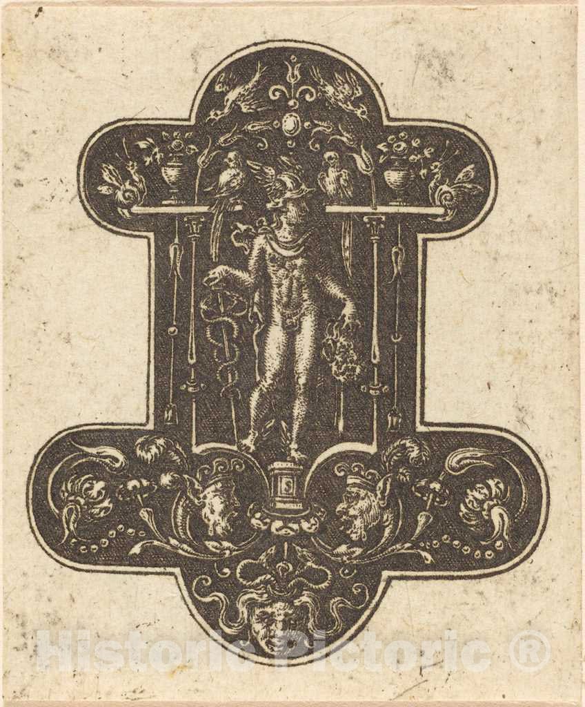 Art Print : Etienne Delaune, Mercury with The Head of Argus - Vintage Wall Art