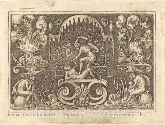 Art Print : Etienne Delaune, Death of ABEL - Vintage Wall Art