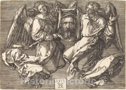 Art Print : Albrecht DÃ¼rer, The Sudarium Held by Two Angels, 1513 - Vintage Wall Art