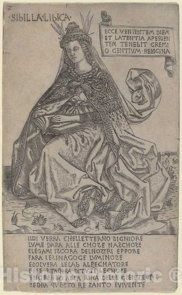 Art Print : Baccio Baldini, Libyan Sibyl, c.1475 - Vintage Wall Art