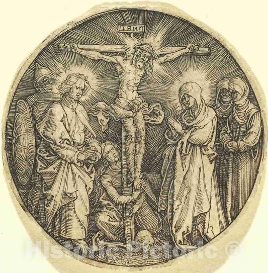 Art Print : Albrecht DÃ¼rer, The Crucifixion Called The Sword Pommel of Maximilian, c. 1518 - Vintage Wall Art