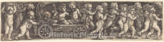 Art Print : Sebald Beham, Triumphal Procession of Children - Vintage Wall Art