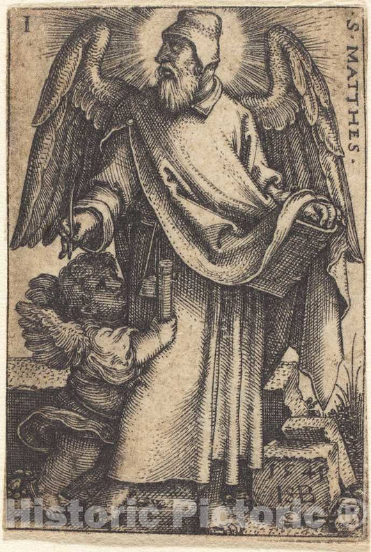 Art Print : Sebald Beham, Matthew, 1541 - Vintage Wall Art