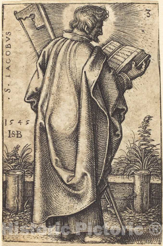Art Print : Sebald Beham, Jacobus The Younger, 1545 - Vintage Wall Art
