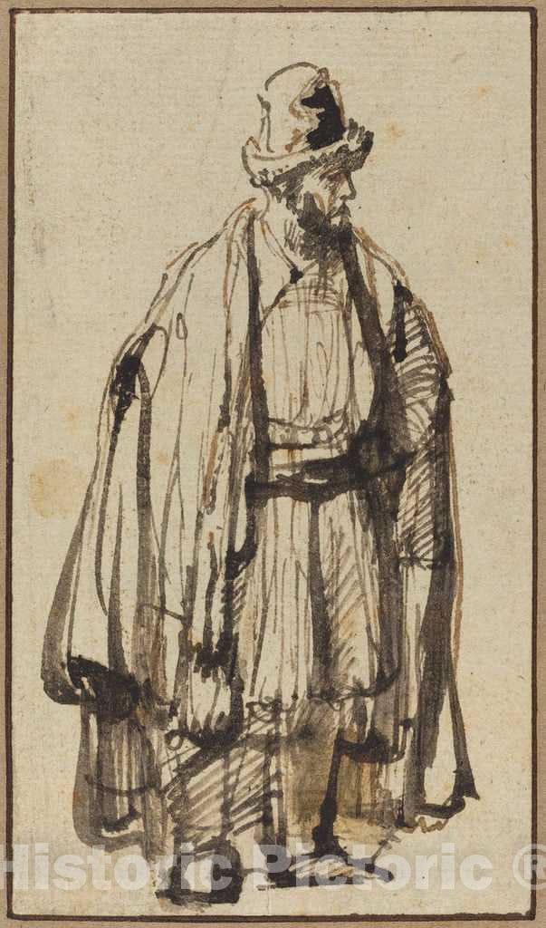 Art Print : Rembrandt, an Oriental - Vintage Wall Art