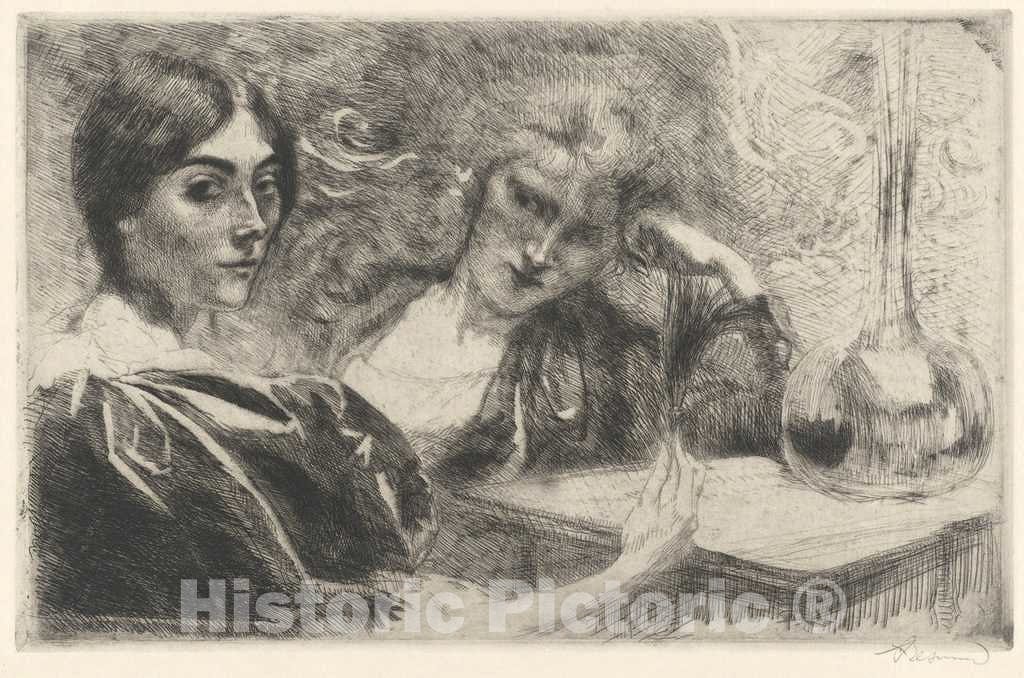 Art Print : Albert Besnard, Morphine Addicts (Morphinomanes), 1887 - Vintage Wall Art