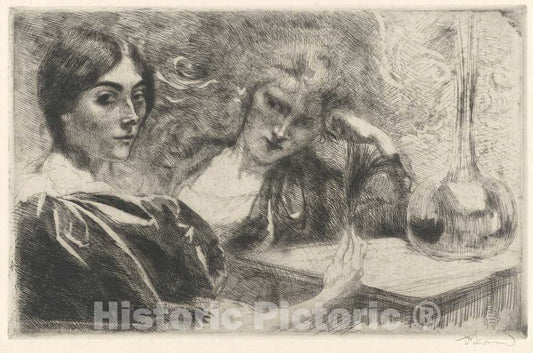 Art Print : Albert Besnard, Morphine Addicts (Morphinomanes), 1887 - Vintage Wall Art