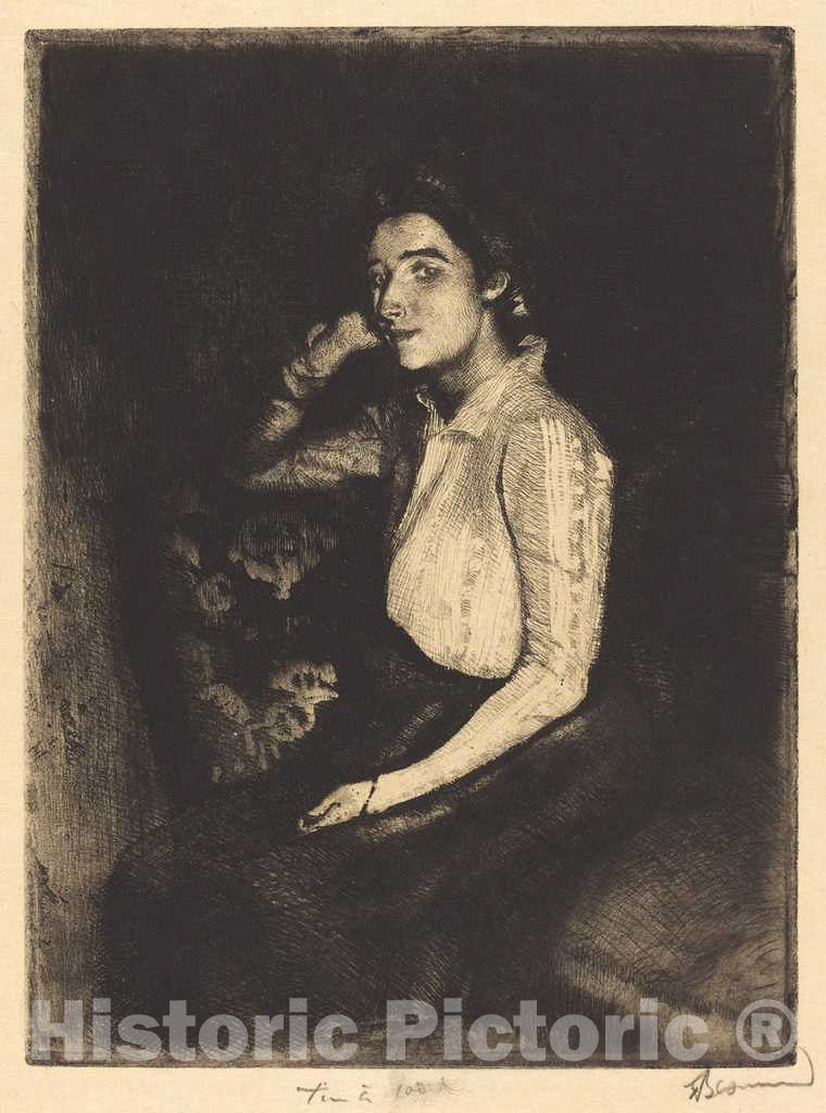 Art Print : Albert Besnard, La Biarrote, 1901 - Vintage Wall Art