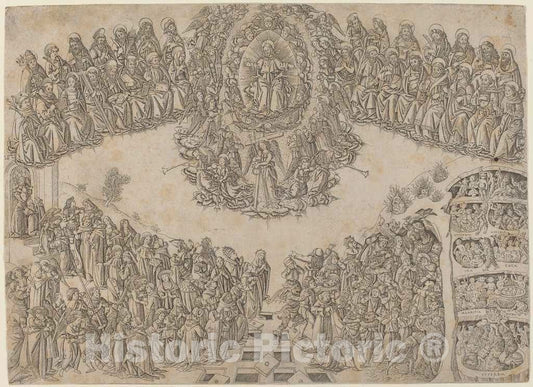 Art Print : Rosselli After Fra Angelico, The Last Judgment, c.1485 - Vintage Wall Art