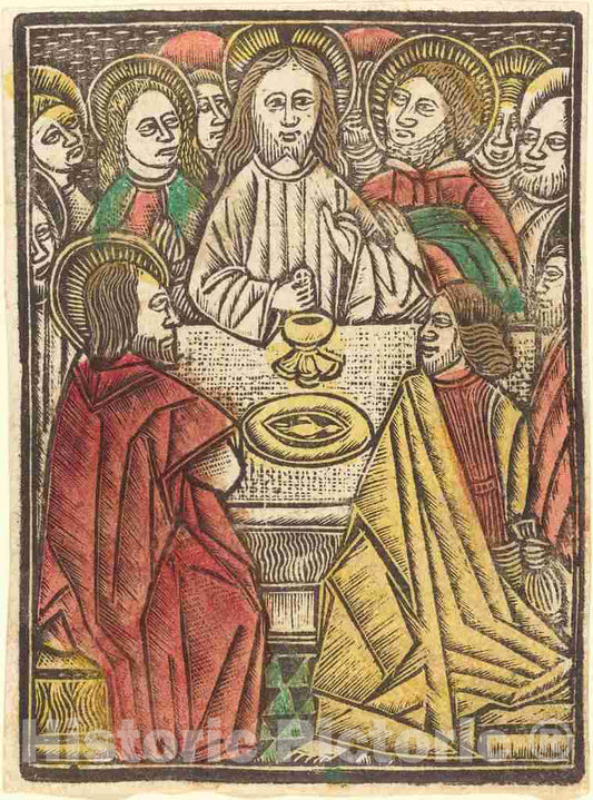 Art Print : The Last Supper, c. 1480 - Vintage Wall Art