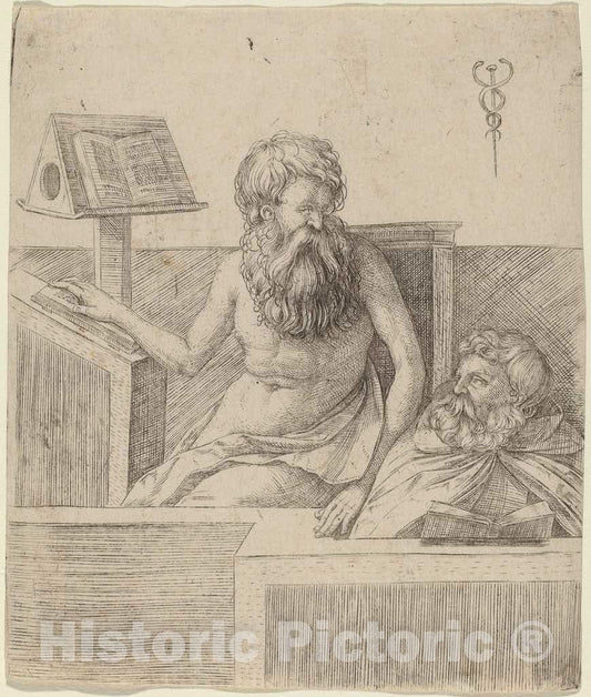 Art Print : Jacopo de' Barbari, Two Philosophers, c. 1509 - Vintage Wall Art