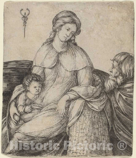 Art Print : Jacopo de' Barbari, Holy Family, c.1509 - Vintage Wall Art