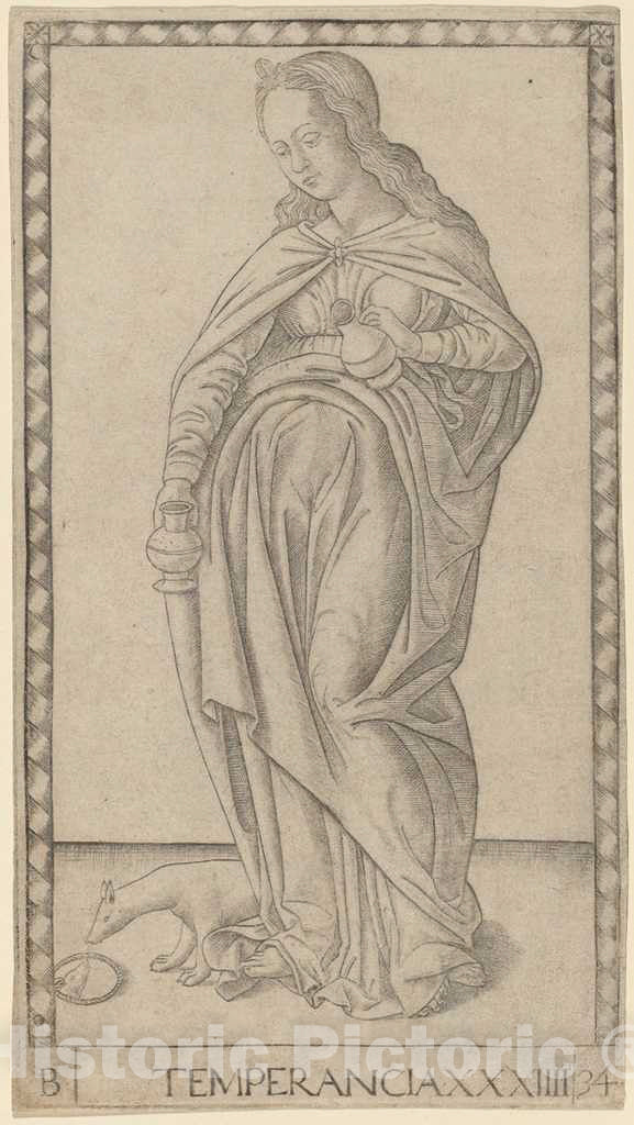 Art Print : Temperancia (Temperance), c. 1465 - Vintage Wall Art
