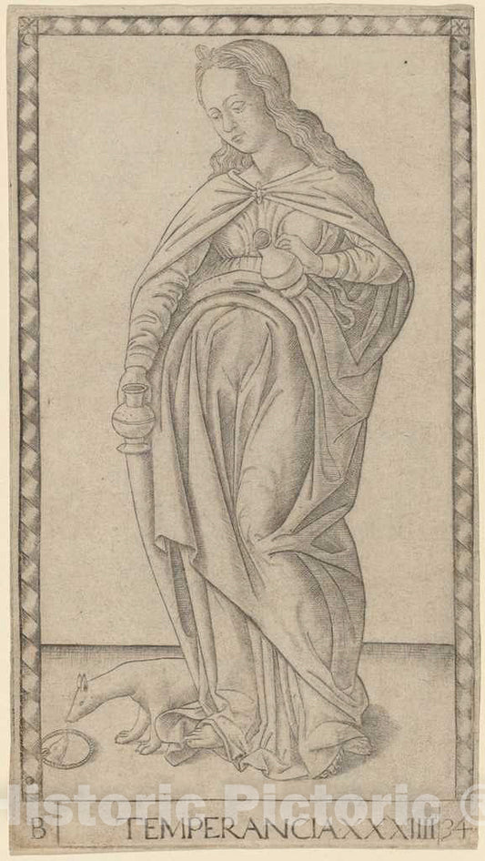 Art Print : Temperancia (Temperance), c. 1465 - Vintage Wall Art