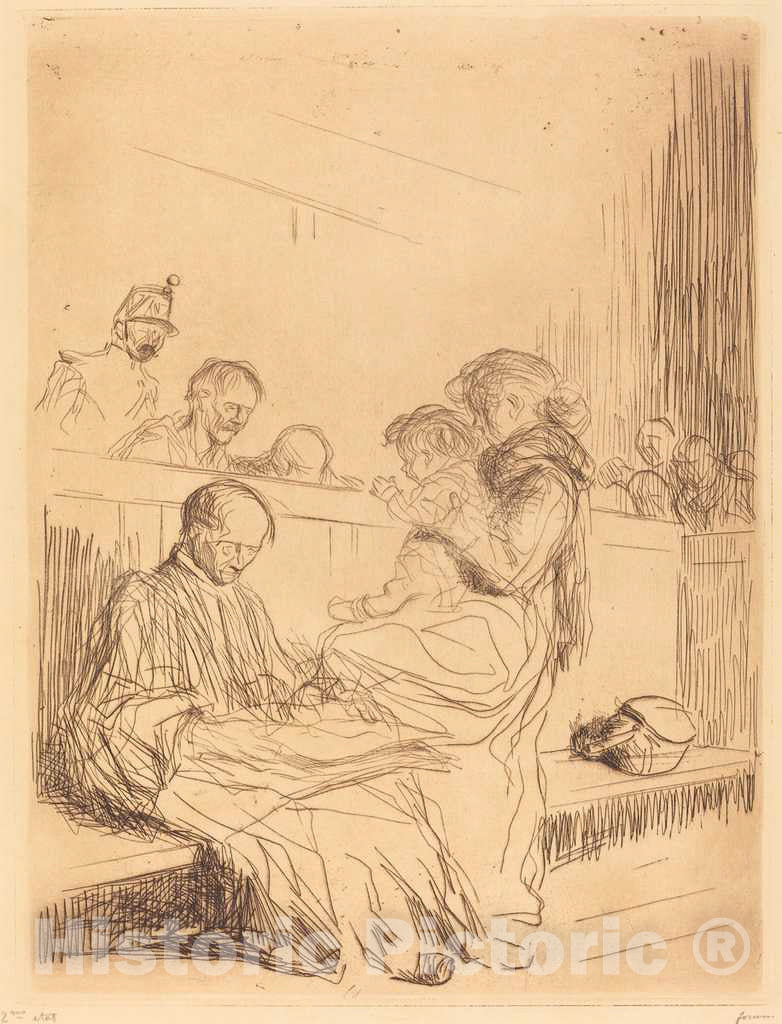 Art Print : Louis Forain, The Prisoner and The Child, 1909 - Vintage Wall Art