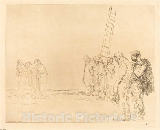 Art Print : Louis Forain, Calvary (Second Plate), 1902 - Vintage Wall Art