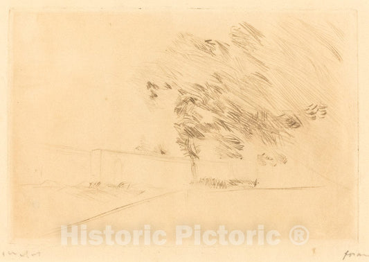 Art Print : Louis Forain, in The Park at Versailles (First Plate), 1909 - Vintage Wall Art