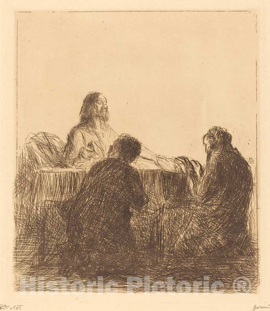 Art Print : Louis Forain, The Breaking of The Bread, c.1905 - Vintage Wall Art