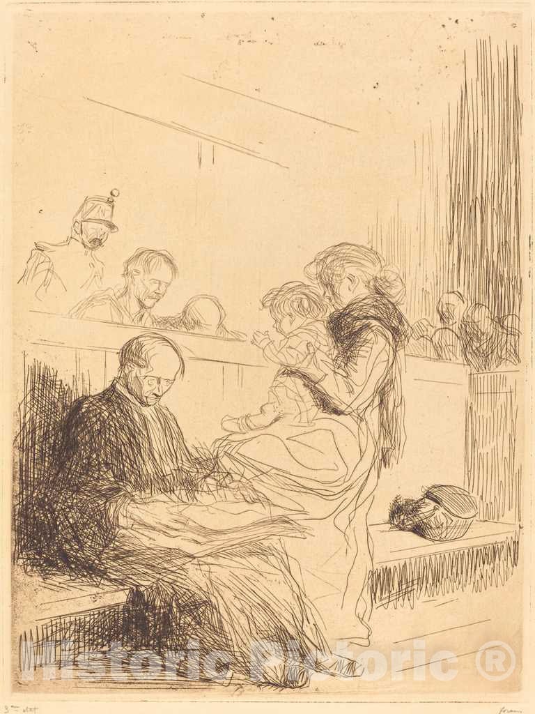 Art Print : Louis Forain, The Prisoner and The Child, 1909 - Vintage Wall Art