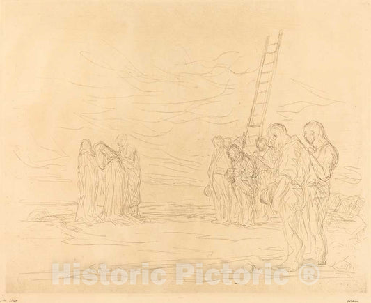 Art Print : Louis Forain, Calvary (First Plate), 1902 - Vintage Wall Art