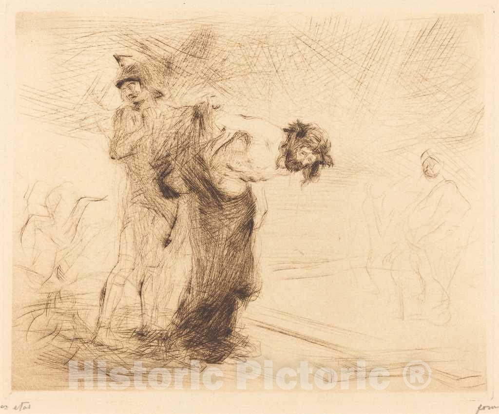 Art Print : Louis Forain, Christ Stripped of His Clothes, 1909 - Vintage Wall Art