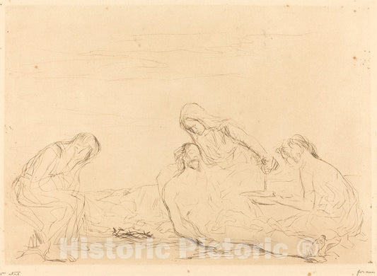 Art Print : Louis Forain, PietÃ  (Third Plate), 1910 - Vintage Wall Art