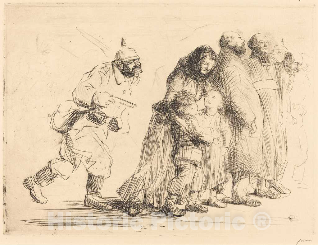Art Print : Louis Forain, The Notables (Large Plate), c. 1915 - Vintage Wall Art
